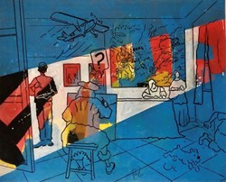 Fly Away with Me by Toby Mulligan - Original Painting on Box Canvas sized 60x48 inches. Available from Whitewall Galleries